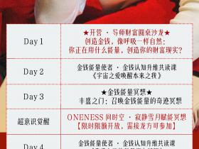 ✧ 奇迹心链 · 9 日财富训练营详细课程表【2026年期】