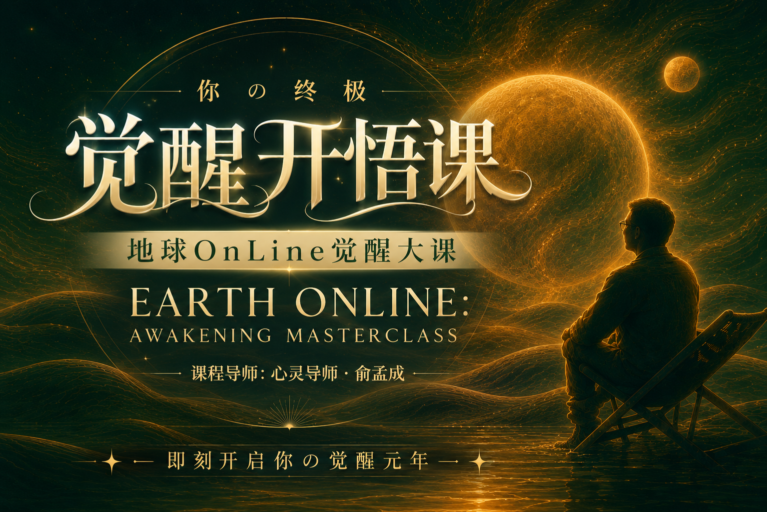 地球Online觉醒大课课程总图：你的终极觉醒开悟课，课程导师俞孟成